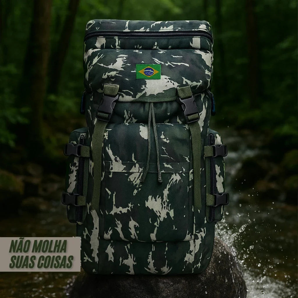 Mochila Cargueira Impermeável Dominium – Grande Capacidade para Viagem, Trilha e Camping