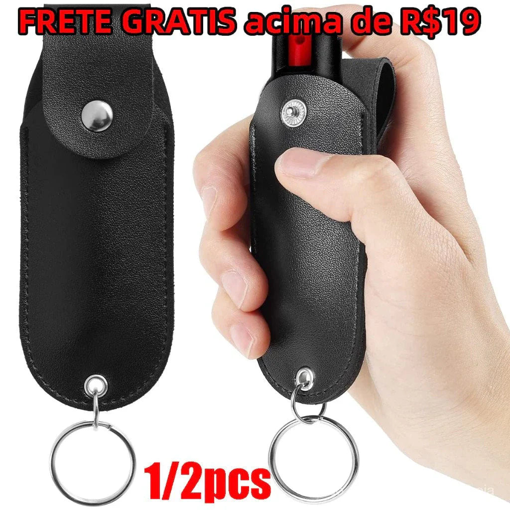 Porta Spray de Pimenta em Couro PU Dominium – Coldre Discreto com Acesso Rápido