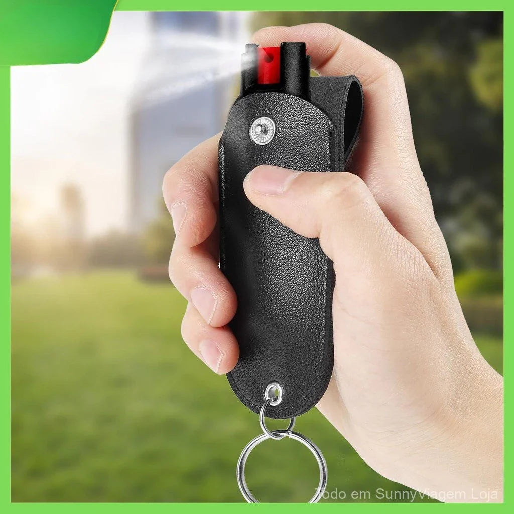 Porta Spray de Pimenta em Couro PU Dominium – Coldre Discreto com Acesso Rápido