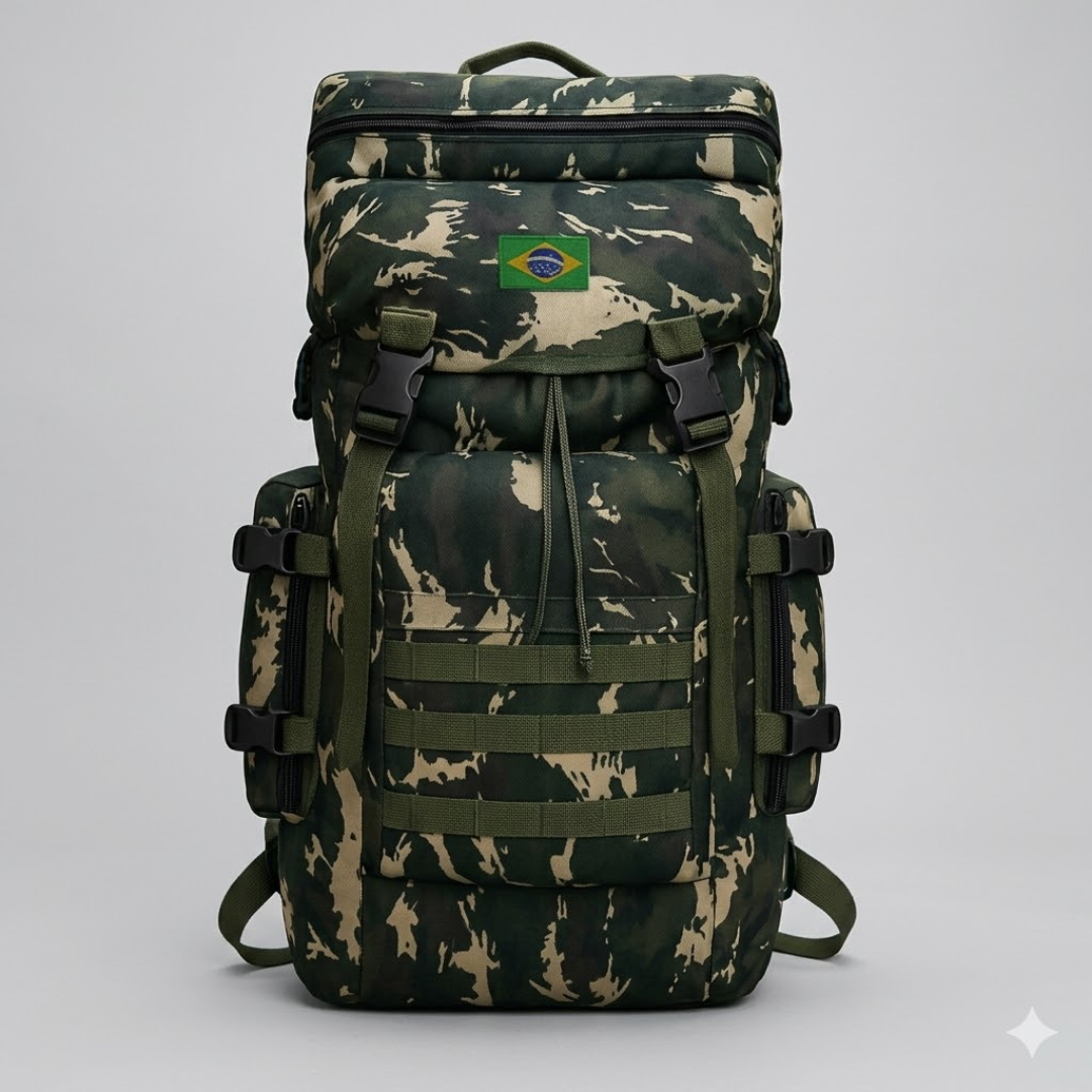 Mochila Cargueira Impermeável Dominium – Grande Capacidade para Viagem, Trilha e Camping