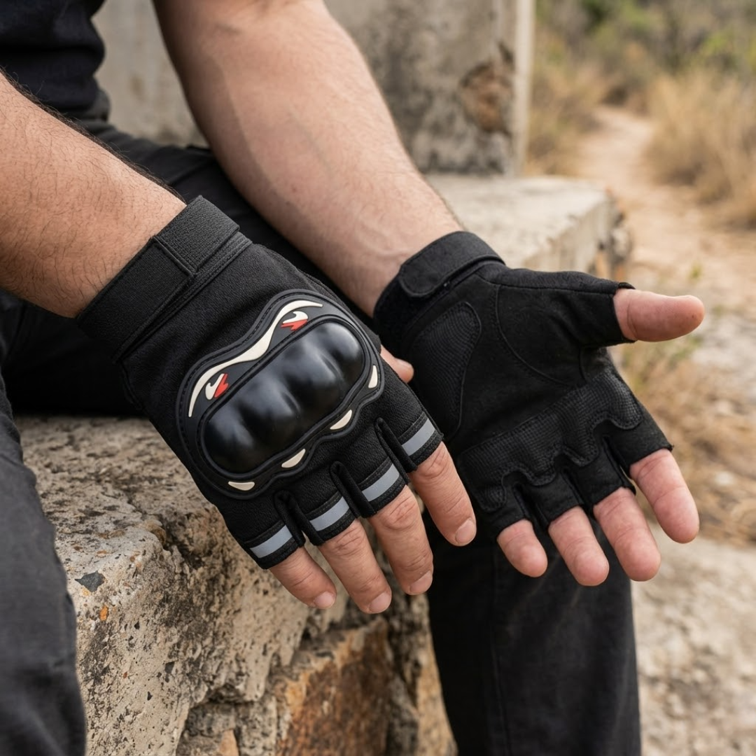 Luva Tática Meio Dedo Dominium – Grip Antiderrapante, Conforto e Alta Performance
