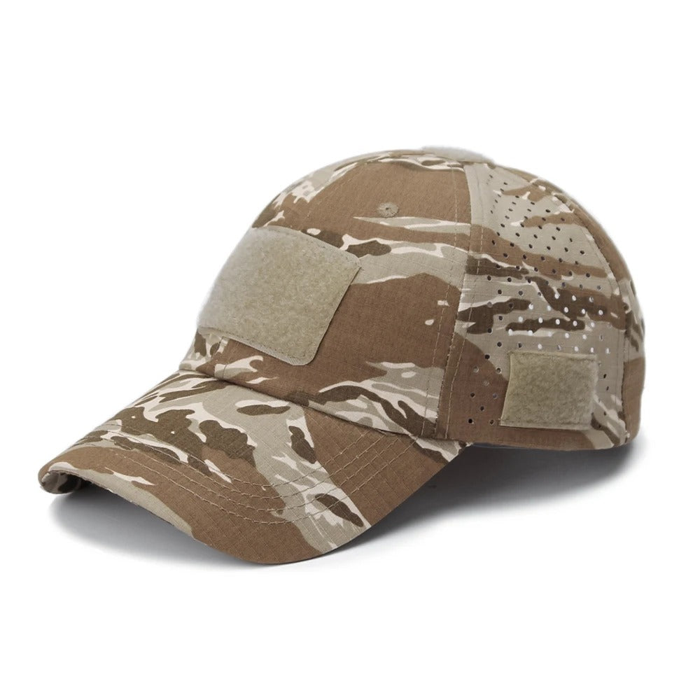Boné Tático Camuflado Dominium – Respirável, Ajustável e Proteção Solar