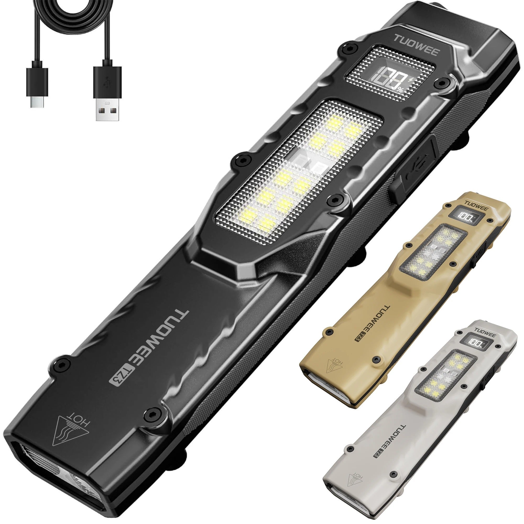 Lanterna Tática EDC Slim Dominium – 1500LM, Recarregável com Display Digital