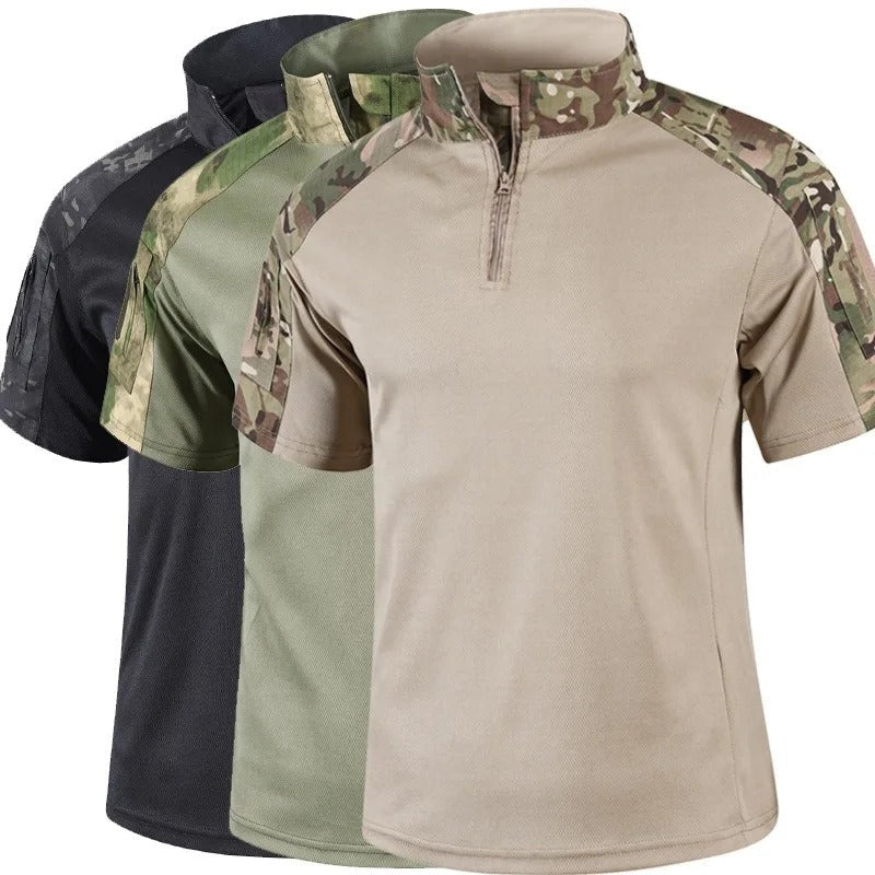 Camisa Tática Camuflada Dominium – Secagem Rápida, Respirável e Leve