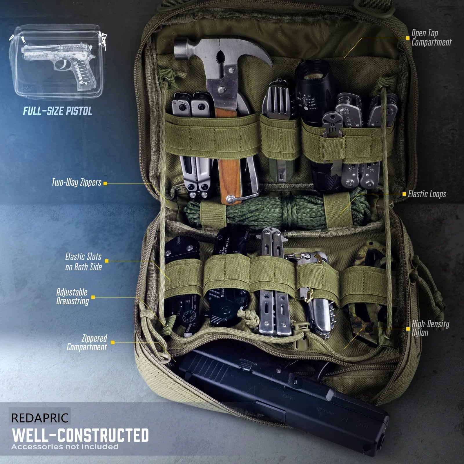 Bolsa Tática EDC Dominium – Modular Molle Dupla Camada Alta Capacidade