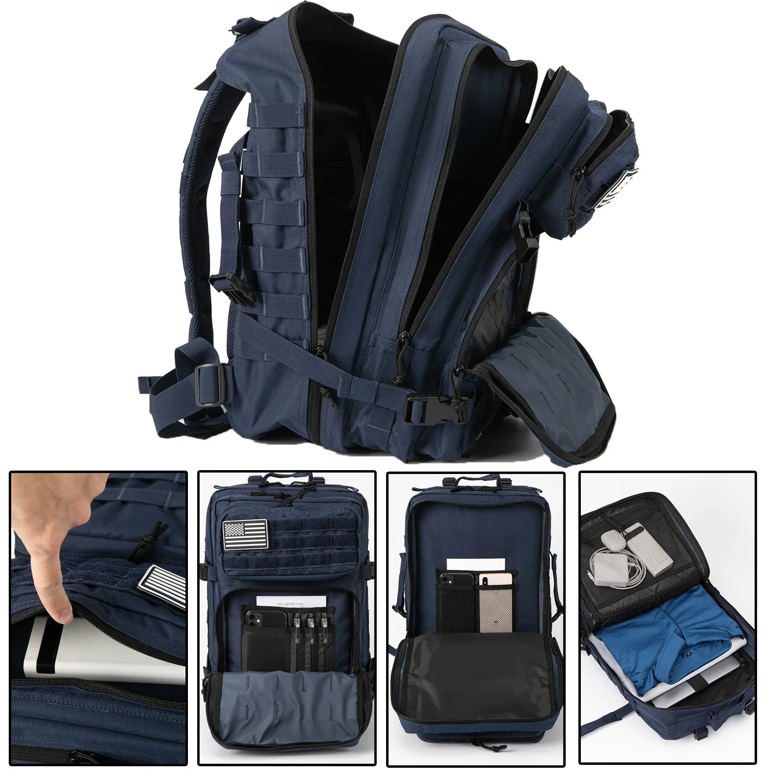 Mochila Tática 45L Dominium – Molle Militar, Alta Capacidade para 3 Dias