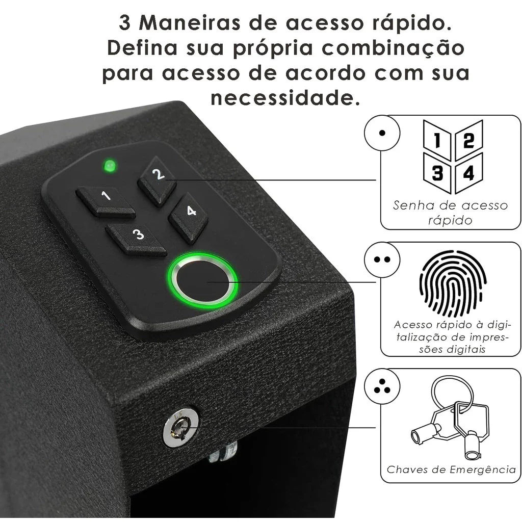 Cofre Biométrico Dominium – Acesso Biométrico e Estrutura Reforçada