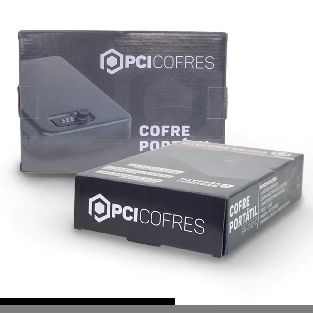 Cofre Portátil Dominium – Segredo Manual e Cabo de Aço