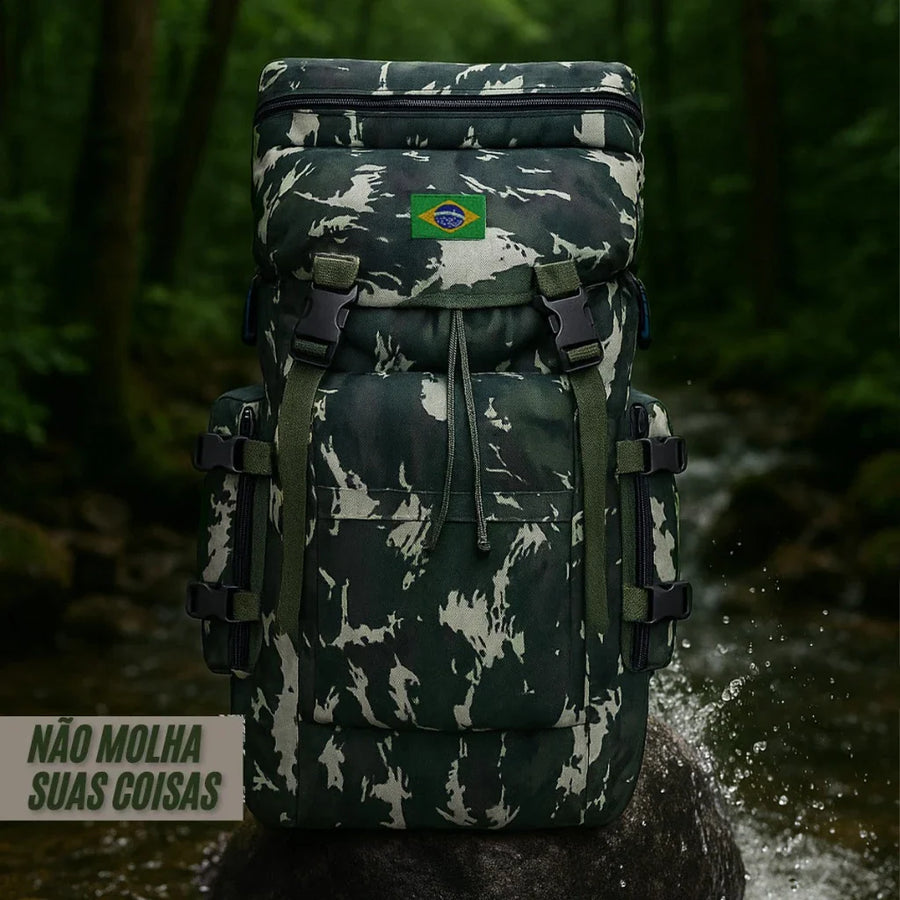 Mochila Cargueira Impermeável Dominium – Grande Capacidade para Viagem, Trilha e Camping