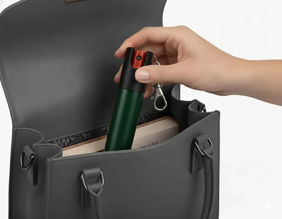 Spray de Defesa Pessoal Chaveiro Vermelho Dominium – Formato Compacto para Porte Responsável