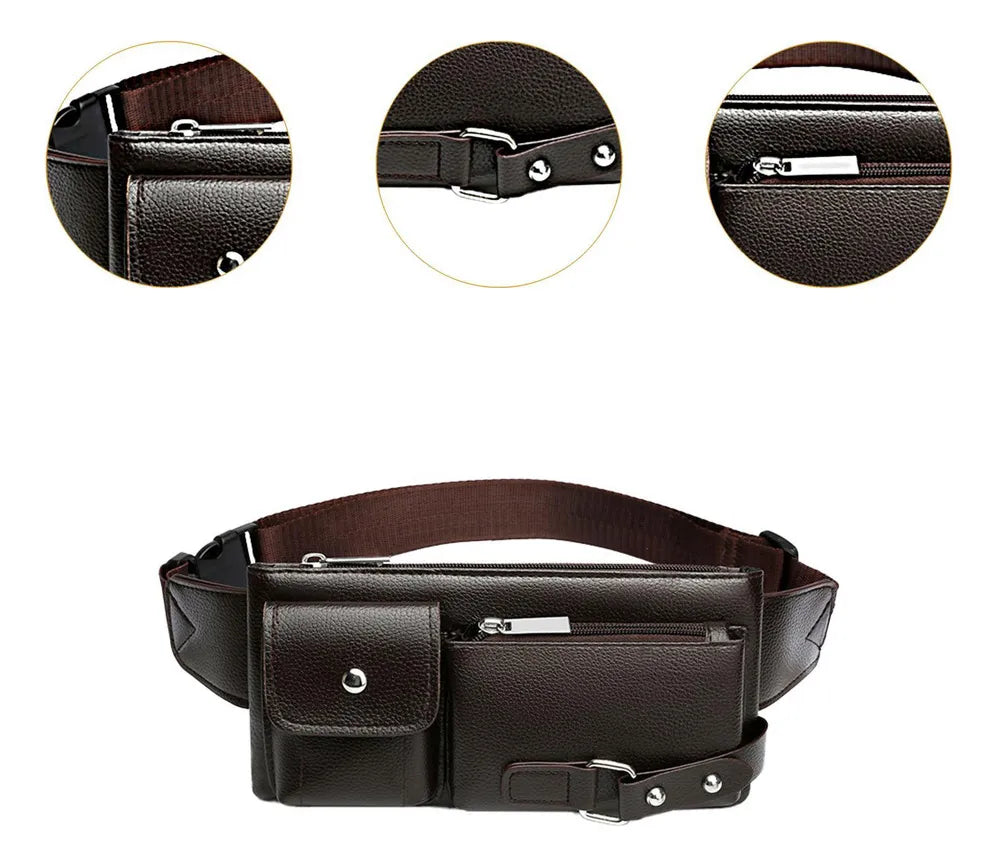 Bolsa de Cintura Porta Celular Dominium – Compacta, Ajustável e Resistente