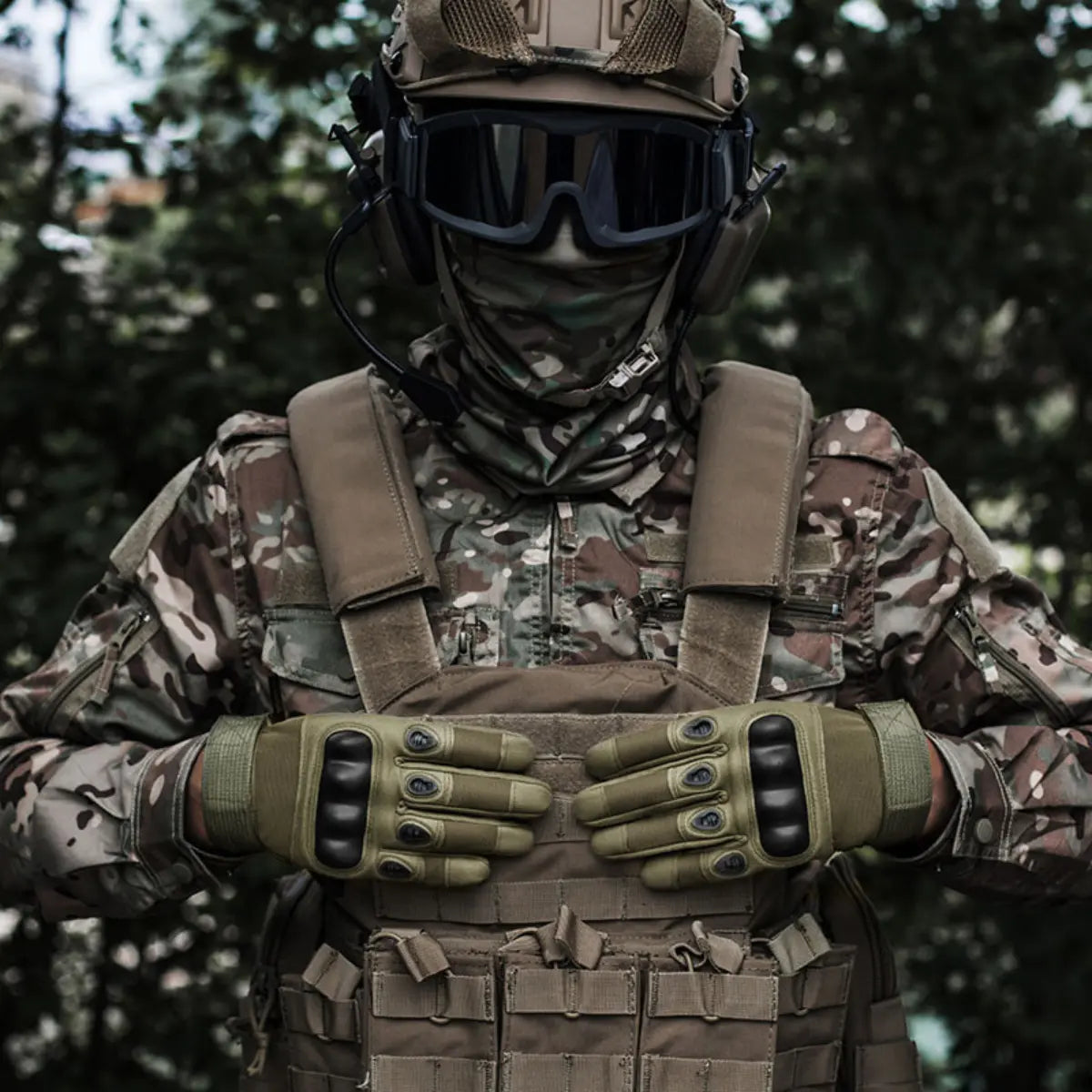 Luva Tática Full Finger Dominium – Proteção, Grip Antiderrapante e Alta Resistência