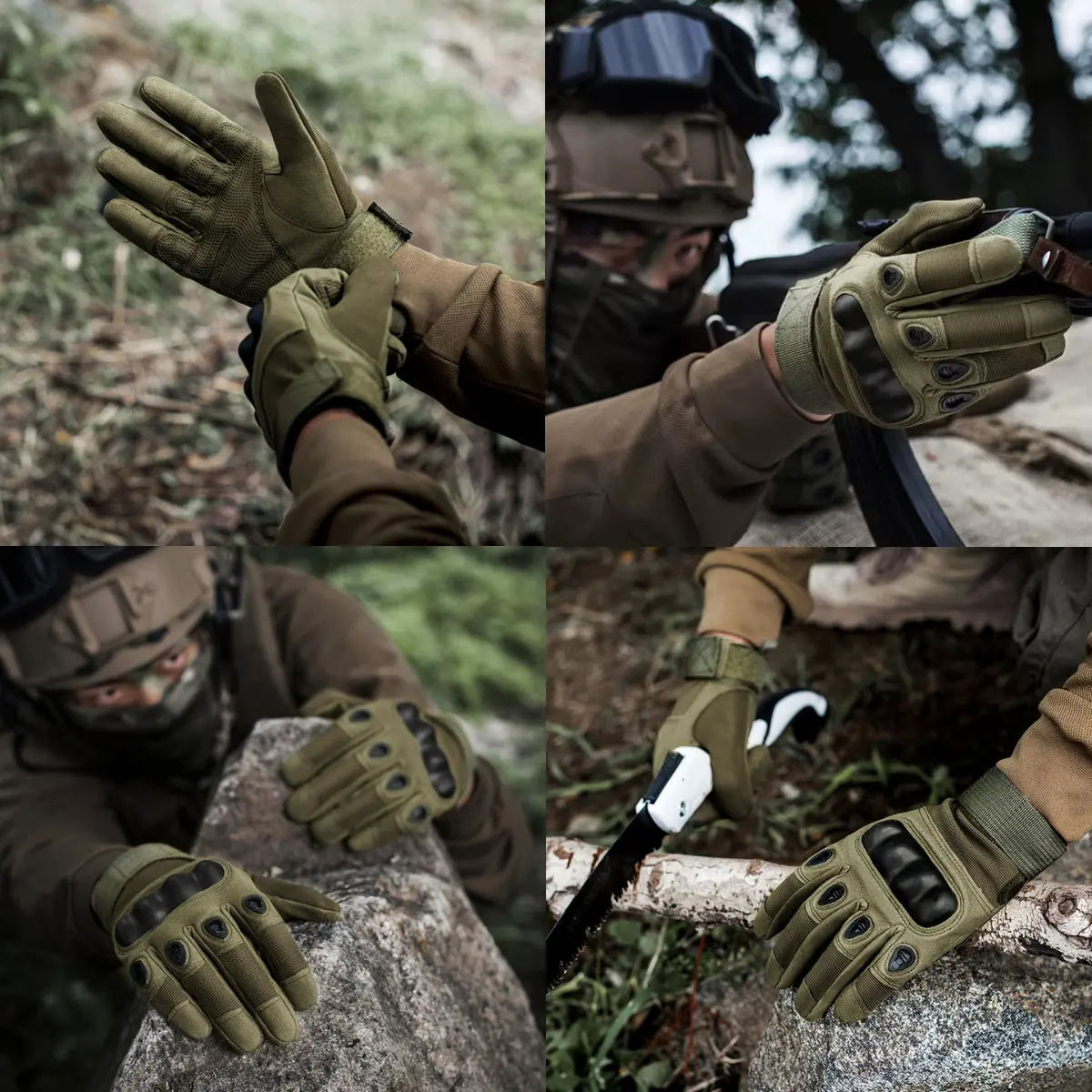 Luva Tática Full Finger Dominium – Proteção, Grip Antiderrapante e Alta Resistência