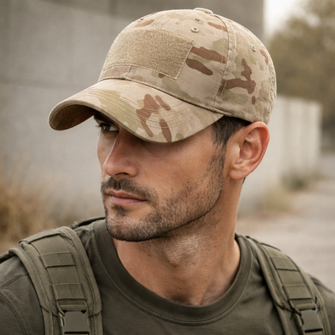 Boné Tático Multicam Dominium – RipStop, Ajustável e com Velcro para Patch