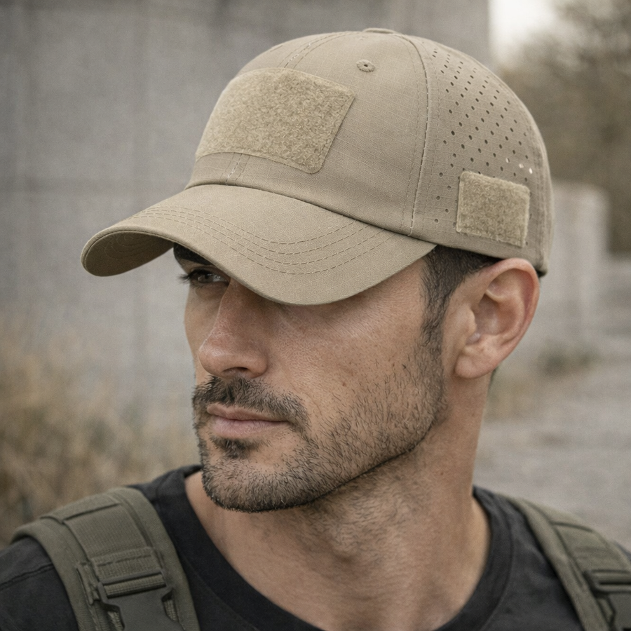 Boné Tático Camuflado Dominium – Respirável, Ajustável e Proteção Solar