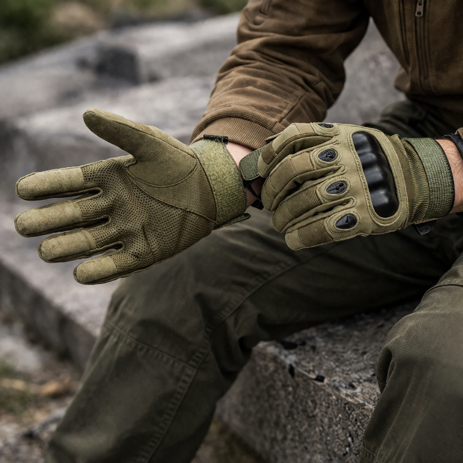 Luva Tática Full Finger Dominium – Proteção, Grip Antiderrapante e Alta Resistência