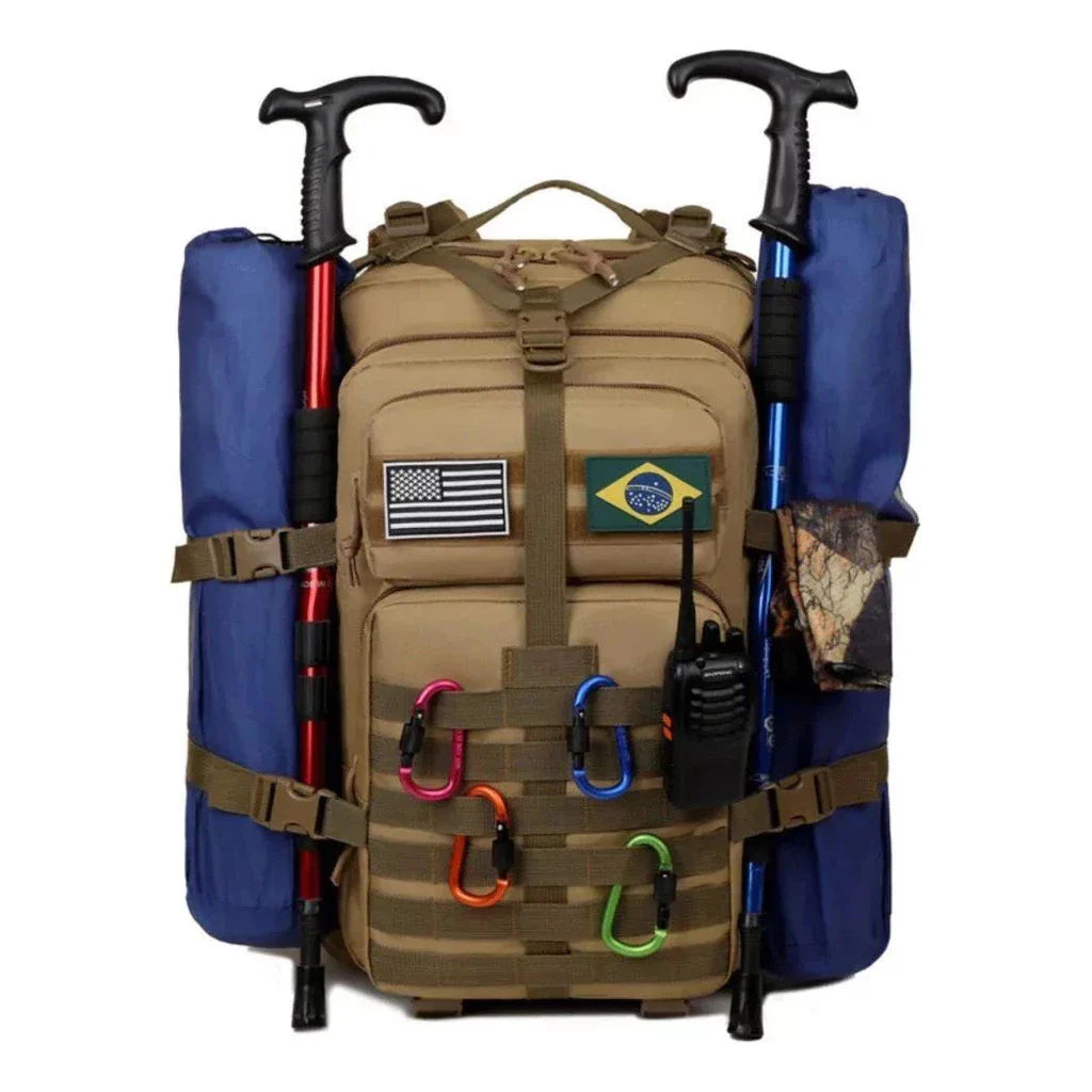 Mochila Tática 50L Dominium – Resistente à Água, Molle e Compartimento para Notebook