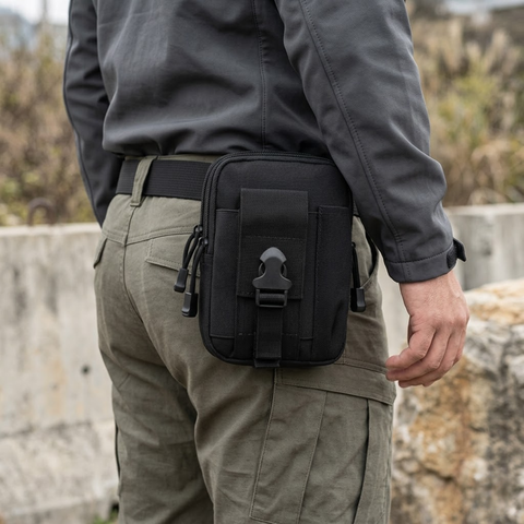 Bolsa Tática Modular Molle 600D Dominium – Construção Resistente e Organização Inteligente