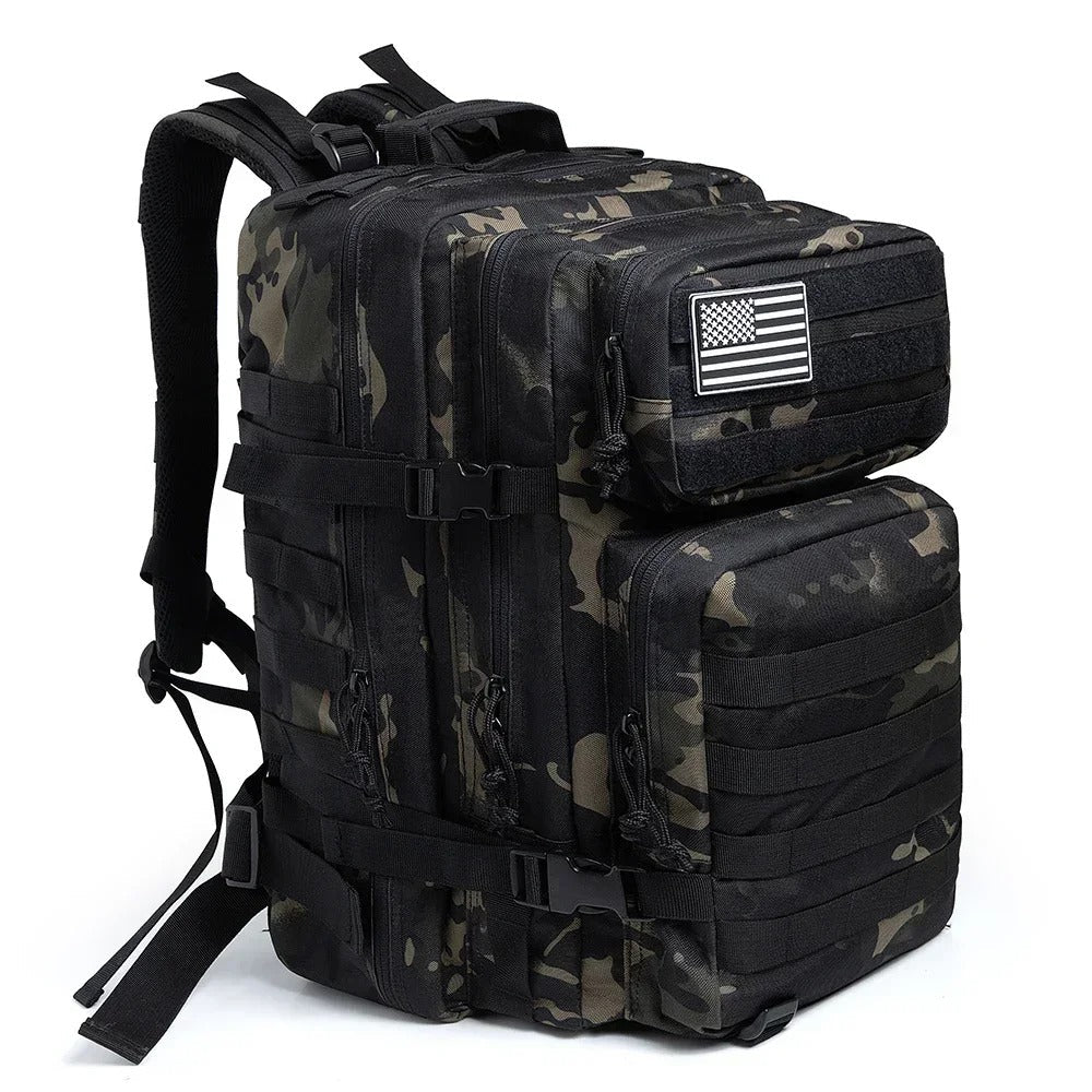 Mochila Tática 45L Dominium – Molle Militar, Alta Capacidade para 3 Dias