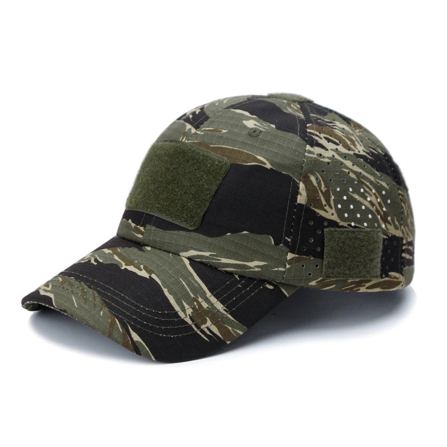 Boné Tático Camuflado Dominium – Respirável, Ajustável e Proteção Solar