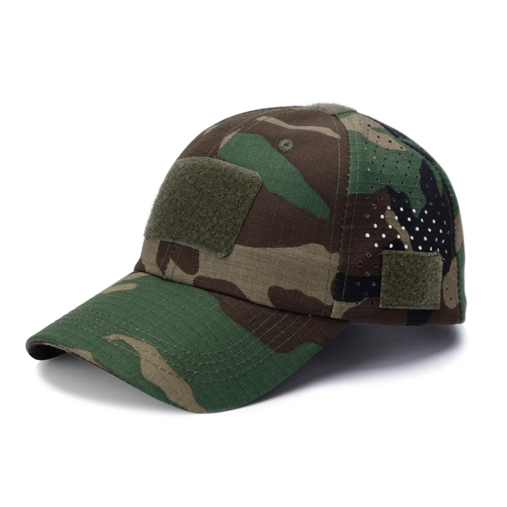 Boné Tático Camuflado Dominium – Respirável, Ajustável e Proteção Solar