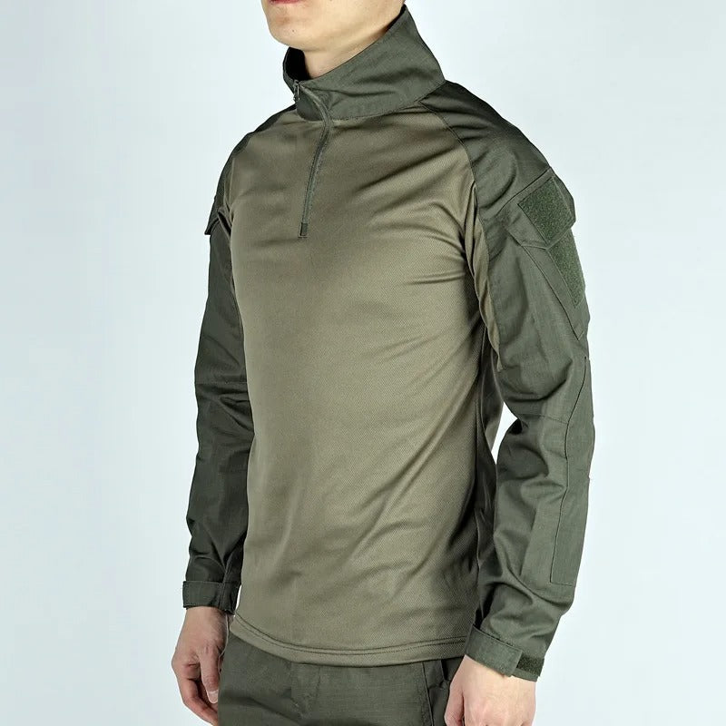 Camiseta Tática Manga Longa Dominium – Respirável, Resistente e Estilo Militar