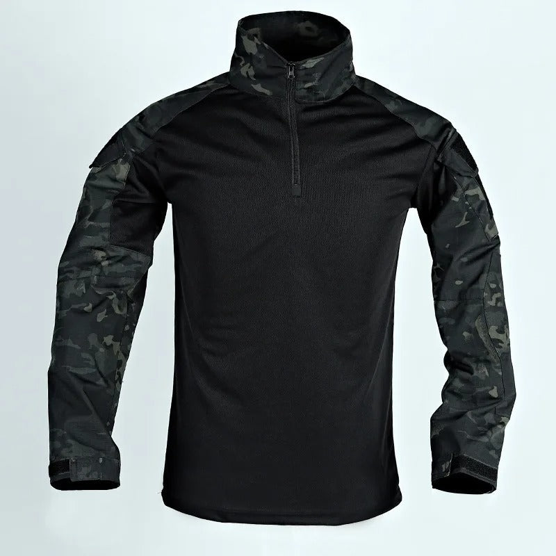 Camiseta Tática Manga Longa Dominium – Respirável, Resistente e Estilo Militar