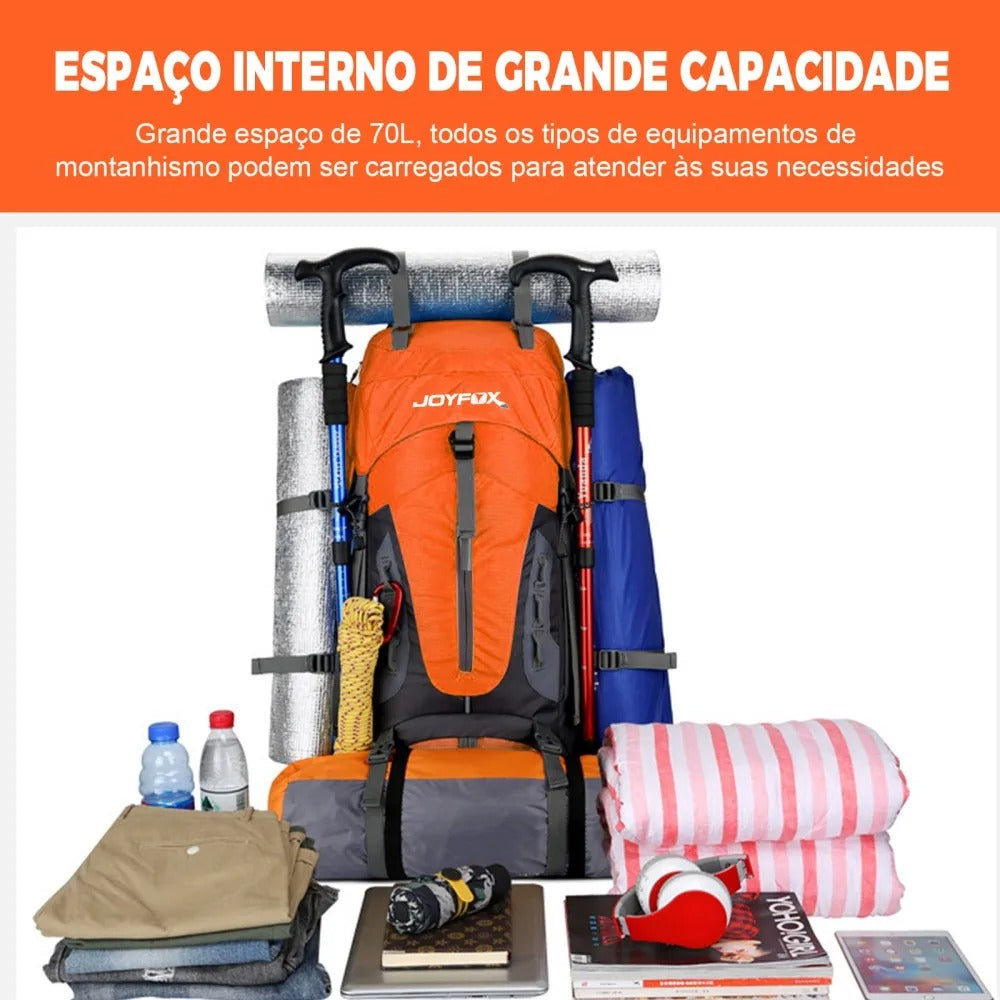Mochila Tática 70L Impermeável Dominium – Alta Capacidade para Trilhas e Viagens
