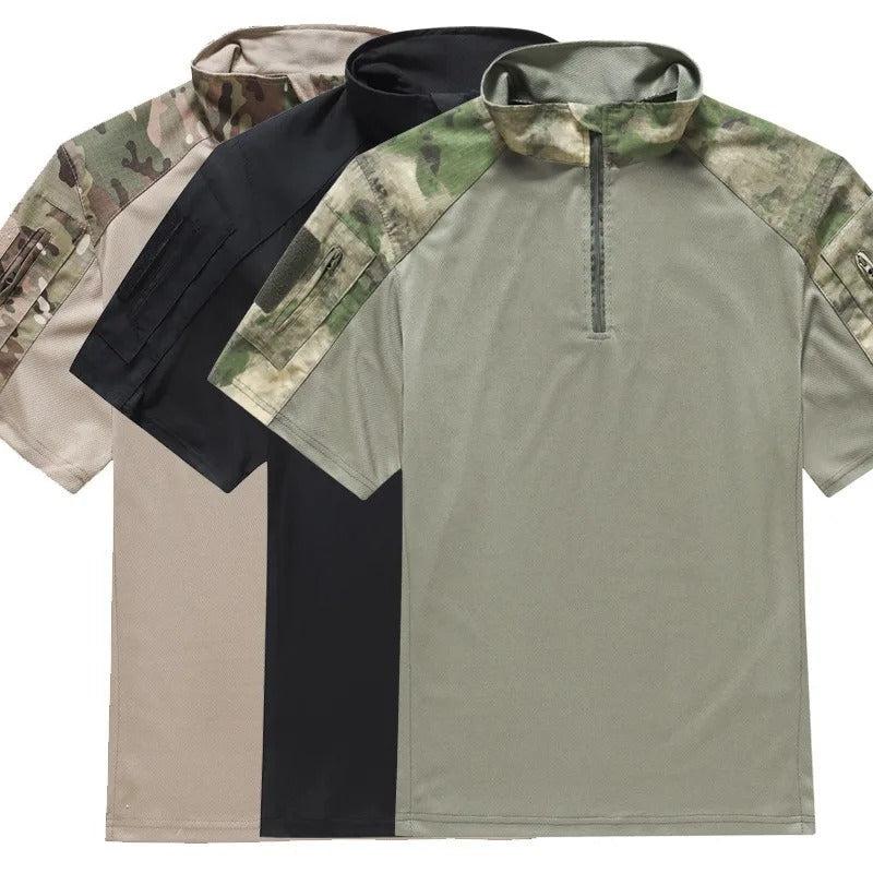 Camisa Tática Camuflada Dominium – Secagem Rápida, Respirável e Leve