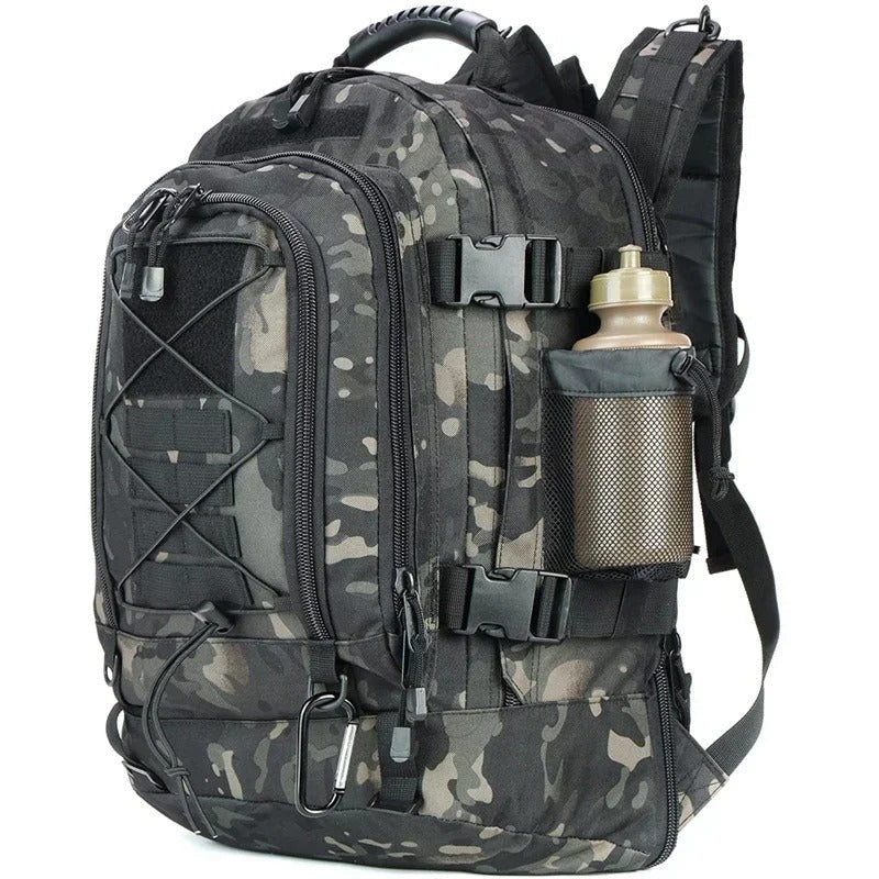 Mochila Tática 60L Dominium – Molle Impermeável para Camping, Trekking e Missões 72h